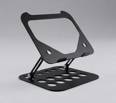 Premium Adjustable Mild Steel Laptop Stand with Vented Cooling Design