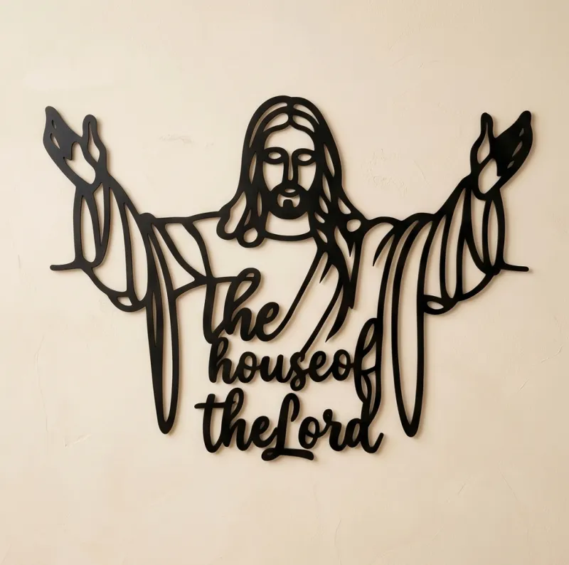 The House of the Lord – Jesus Metal Wall Art