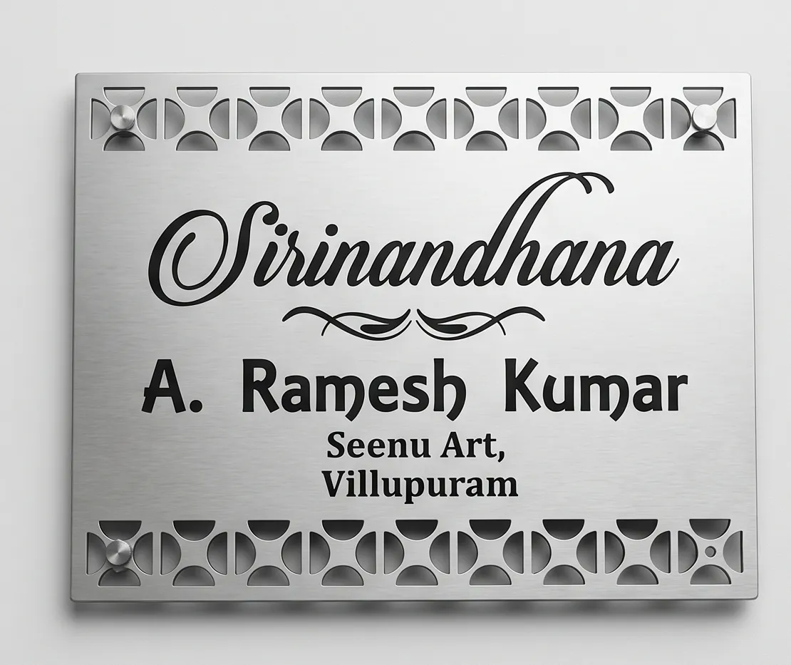 Premium Custom Engraved 304 Stainless Steel Nameplate